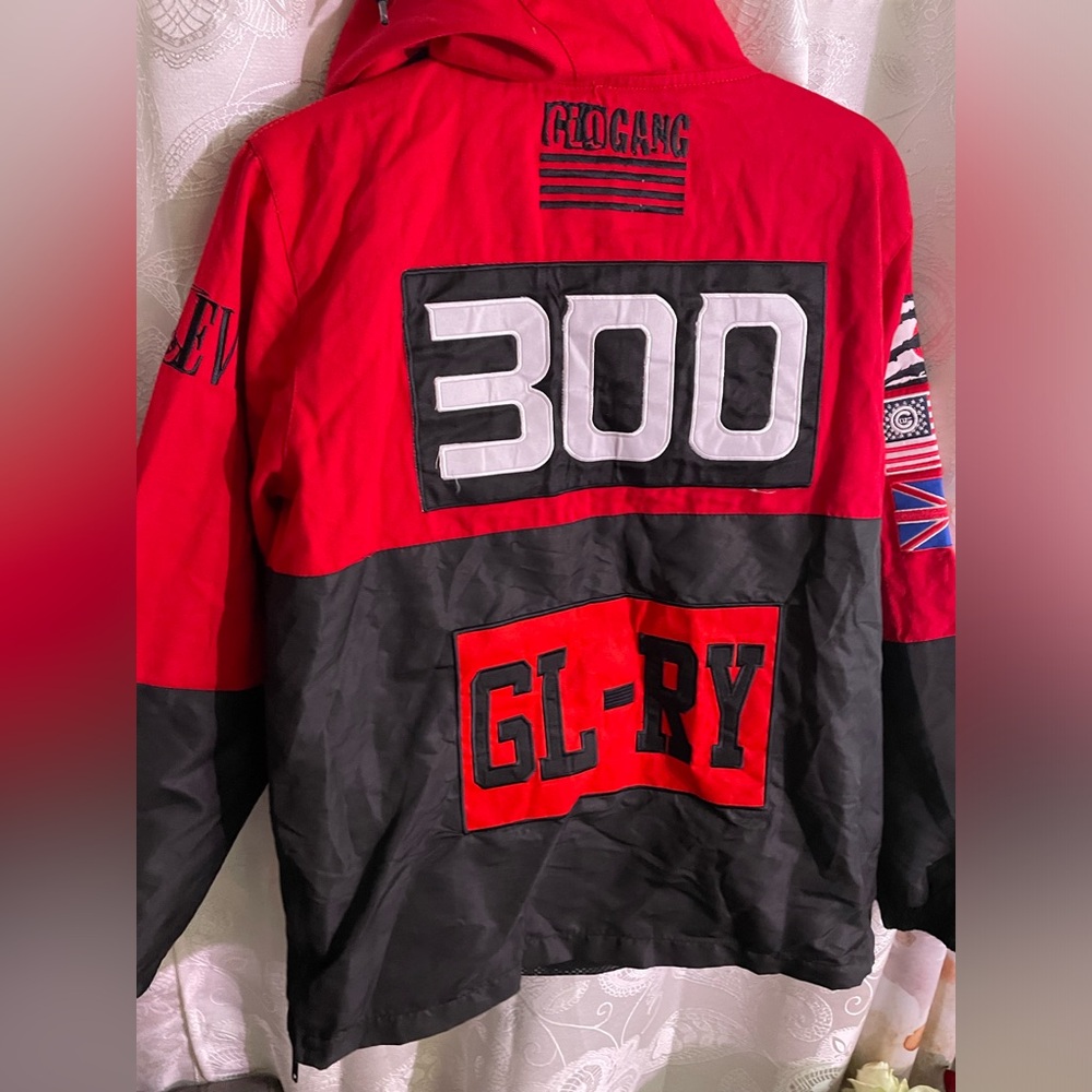 GloGang half zip red jacket